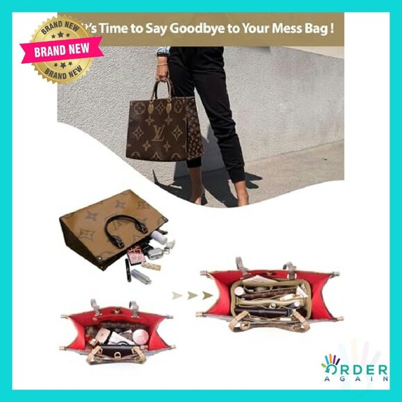 Felt Purse Organizer Insert 13 Compartments 5 Sizes Tote Bag Dividers - Picture 3 of 8